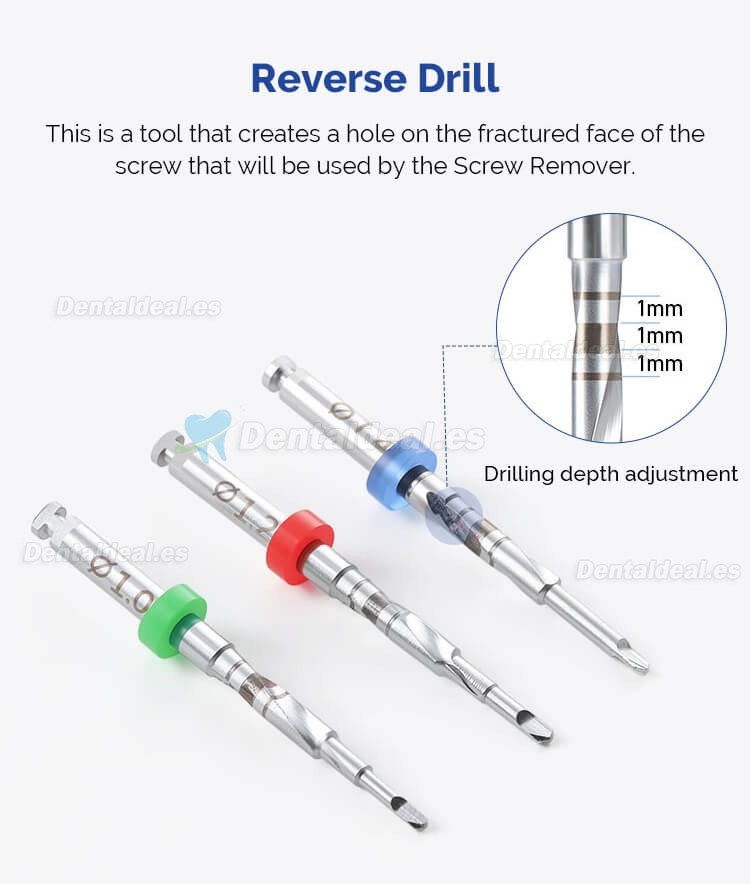 Kit Universal de Extracci&oacute;n de Tornillos de Implantes Dentales Extractor de Tornillos Rotos